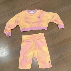 Adidas Pink and Yellow Athletic Set (2 pieces)